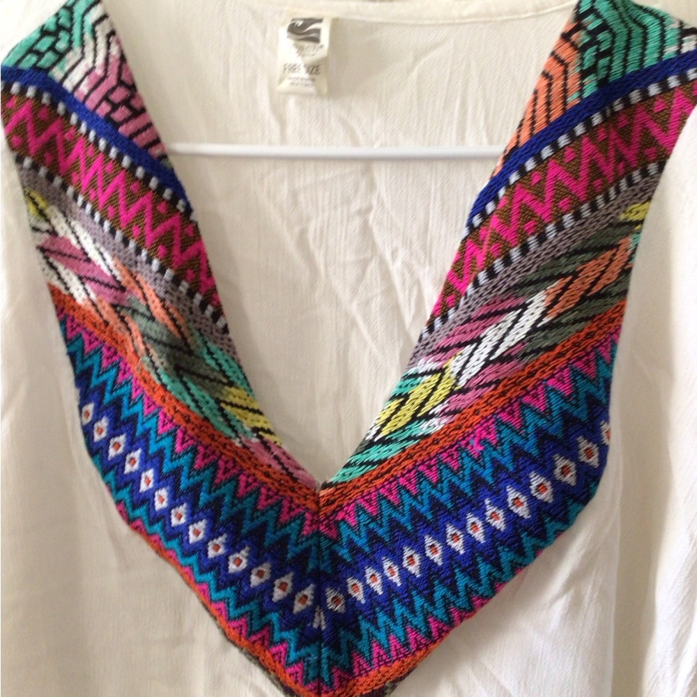 Beautiful white with trim beach cover up